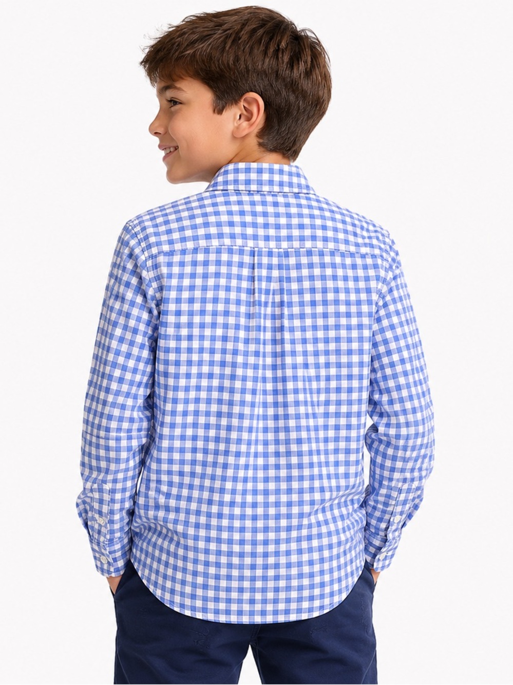 Polo by Ralph Lauren Light Blue & White Gingham Button-Down Shirt - Picture 3 of 5